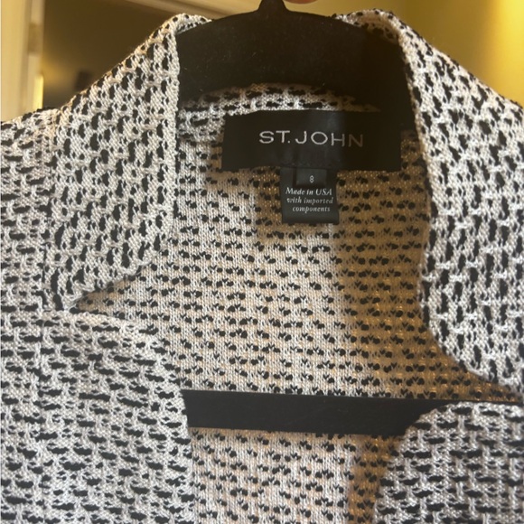 St. John Black and White Tweed Dress Suit - Picture 6 of 6